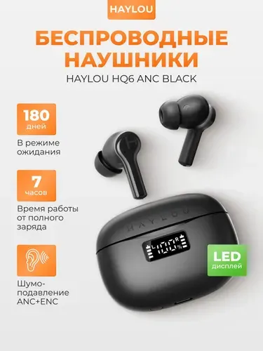Наушники беспроводные для телефона Haylou HQ6 ANС