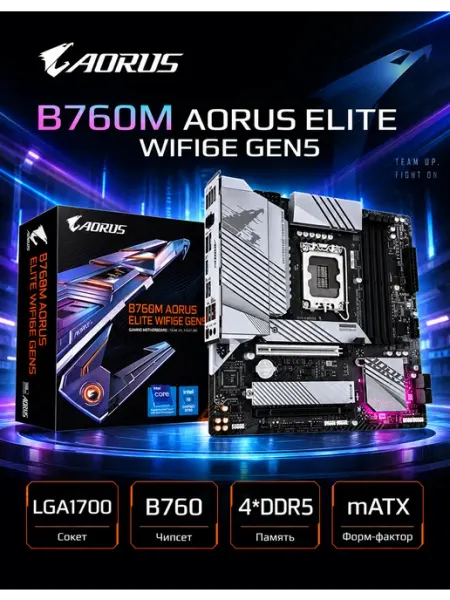 Материнская плата Gigabyte (B860M AORUS ELITE WIFI6E ICE)