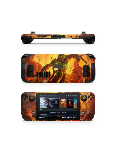 Наклейки Doom на игровую приставку Steam Deck