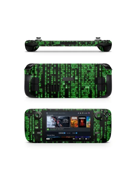 Наклейки The Matrix на игровую приставку Steam Deck