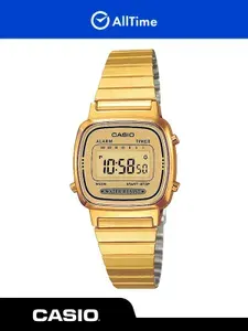 Часы наручные мужские Casio Vintage LA-670WEGA-9E / Часы электронные с браслетом маленькие спортивные кварцевые желтые