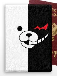 Обложка на паспорт Аниме Монокума Monokuma Danganronpa