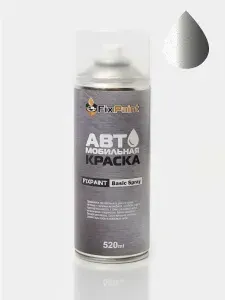 Краска SKODA, код K5K5, TUNGSTEN SILVER, автомобильная эмаль FixPaint Spray в аэрозольном баллончике 520 мл