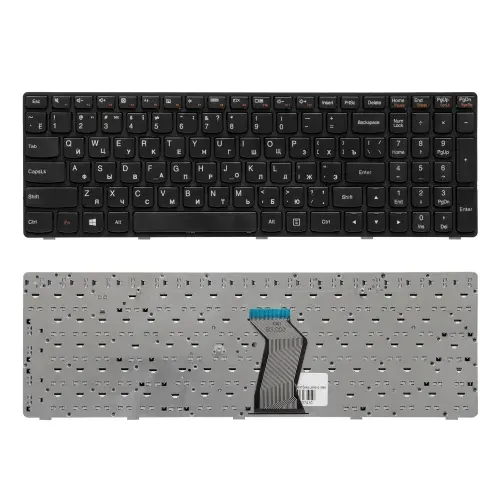 Клавиатура Lenovo IdeaPad G500, G500A, G500C Series (черная) с чёрной рамкой