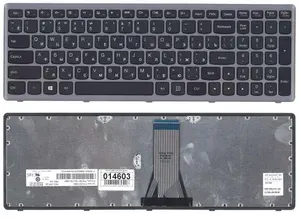 Клавиатура для ноутбука Lenovo G505s Z510 S510 черная c серебристой рамкой