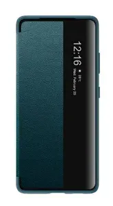 Чехол-кейс MyPads для Samsung Galaxy S21 FE с боковым окном водоотталкивающий, зеленый