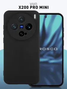 Чехол для Vivo X200 Pro mini (Виво Х200 Про мини), тонкий с матовым покрытием и защитой модуля камер, черный ROSCO