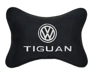 Подушка на подголовник автомобильная черная алькантара VW Tiguan