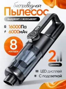 Пылесос для автомобиля беспроводной мощный с воздуходувкой