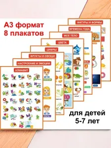 Детские обучающие плакаты для дошкольников, детей дошкольного возраста