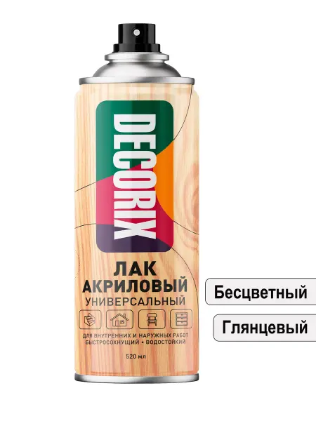 Decorix Лак аэрозольный глянцевый