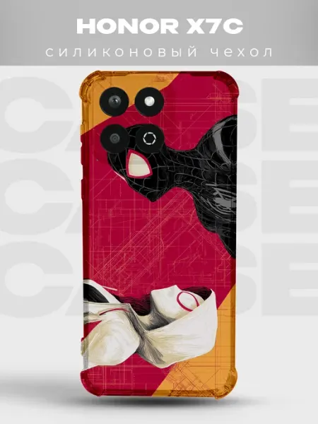 Чехол на Honor X7C Человек-паук spiderman комикс spider man PRINTberries