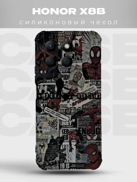 Чехол на Honor X8B Человек-паук spiderman комикс spider man PRINTberries