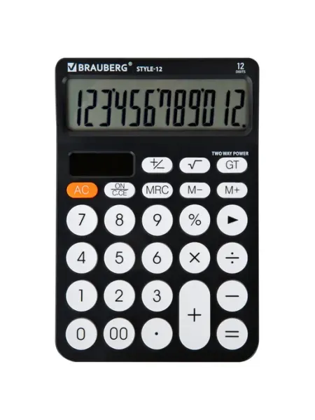 Калькулятор настольный 157х106 мм 12 разрядов, 1 шт Brauberg