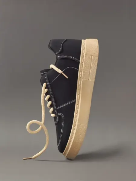 Кеды кроссовки классические кожаные на массивной шнуровке SkySneakers