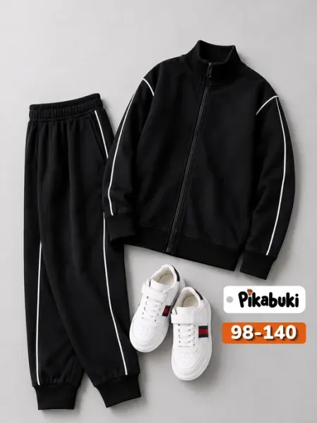 Спортивный костюм без начеса на молнии школьный детский PIKABUKI