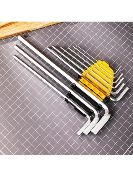 Deli Tools Набор ключей шестигранных сверхдлинных 9шт