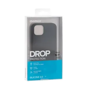 Чехол силиконовый противоударный Momax Silicone 2.0 iPhone 13 черный