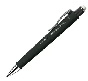 Карандаш механический 0,7 мм, Faber-Castell "Poly Matic", с ластиком, черный