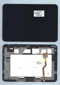 Дисплей (матрица + тачскрин) для Samsung Galaxy tab 10.1 P7100 с рамкой черный, Диагональ 10.1, 1280x800 (WXGA)