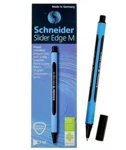 Ручка шариковая Schneider Slider Edge M, трехгранная, 1 мм, цвет корпуса: голубой, цвет чернил: черный, 10 шт