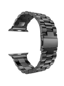 Браслет Haspic для часов Apple Watch Series 1-10/SE,ULTRA нержавеющая сталь, регулируемый 42/44/45/46 мм Black ширина металлического ремешка 22 мм