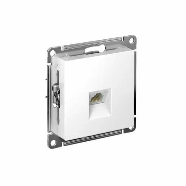 Розетка компьютерная 1-м AtlasDesign RJ45 кат.5E механизм бел. SE ATN000183