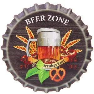 Подставка под кружку керамическая 2 шт 10.8 см "Открывашка", Beer Zone. Для пива, под бутылку, для бара. Подарок мужчине, 23 февраля.
