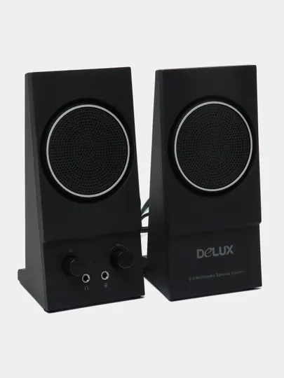 Колонки для компьютера Delux DLS-2013, вход для наушников и микрофона