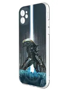 Чехол-накладка Krutoff Clear Case Чужой. Тревога для iPhone 11 с защитой камеры