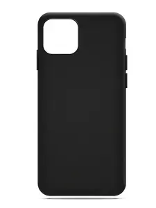 Матовый чехол клип-кейс AFIVE для Apple iPhone 12 Pro, с выступом для защиты камер, по размеру телефона, тонкий, силиконовый, не поднимает защитное стекло, Черный, (TPU)