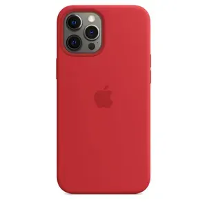 Чехол силиконовый МagSafe для iPhone 12 Pro Max / Анимация NFC / На Айфон 12 Про Макс / PRODUCT RED / Красный