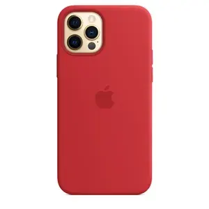 Чехол силиконовый МagSafe для iPhone 12 Pro / 12 / Анимация NFC / Айфон 12 про / 12 / Red / Красный