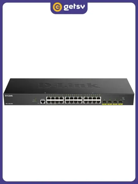 Коммутатор D-Link DGS-1250-28X/A1A, RJ45, SFP+, 28 портов, 128 Гбит/с, управляемый, черный