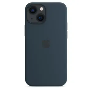 Чехол силиконовый МagSafe для iPhone 13 / Анимация NFC / На Айфон 13 / Silicone Case with MagSafe - Abyss Blue / Темно Синий