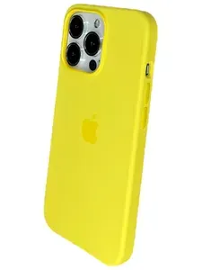 Silicone Case для iPhone 13 PRO,Силиконовый Чехол с MagSafe, с анимацией (NFС), цвет Lemon Zest (Лимонная цедра)