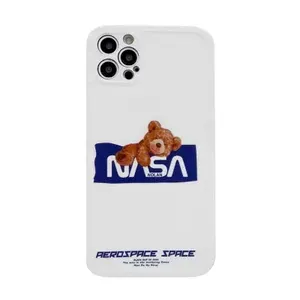 Чехол силиконовый Nasa iPhone 13 Pro Max серый