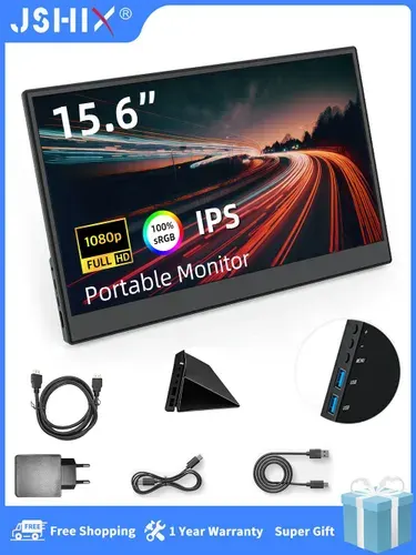 JSHIX 15.6" Монитор ZA15.6 (ZA15.6), IPS, 1920x1080, 60 Гц, черный