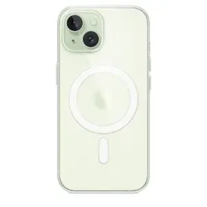 Чехол MagSafe для IPhone 15 силиконовый / Анимация NFC / Clear Case with MagSafe на Айфон 15 / Прозрачный / Clear Case