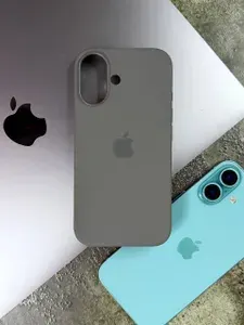 Силиконовый чехол на iPhone 16 с MagSafe Apple / Silicone Case + NFC / Camera Control / Серый