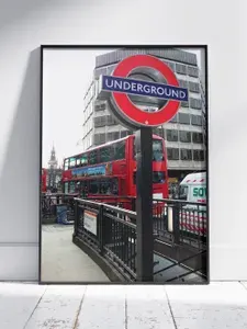 Плакат на стену для интерьера Метро (Метрополитен Лондон - London Metro 2) - Постер по городской инфраструктуре формата A4 (21x30 см)