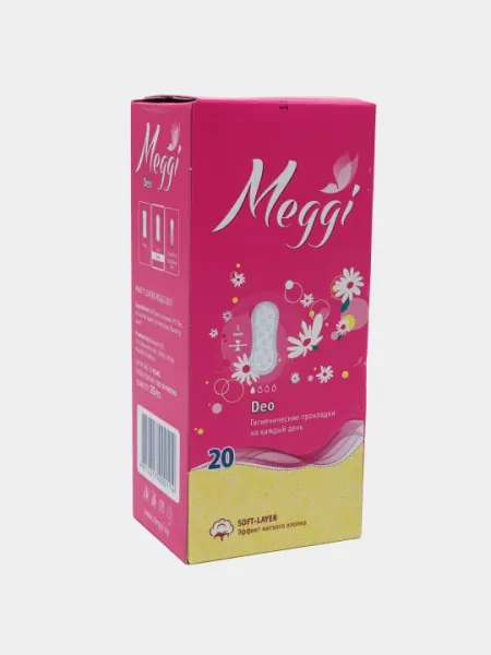 Ежедневные гигиенические прокладки Meggi Panty Deo, 20 шт