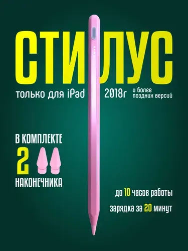 Стилус для iPad с функцией изменения толщины при наклоне (Подходит только для Айпад с 2018г)