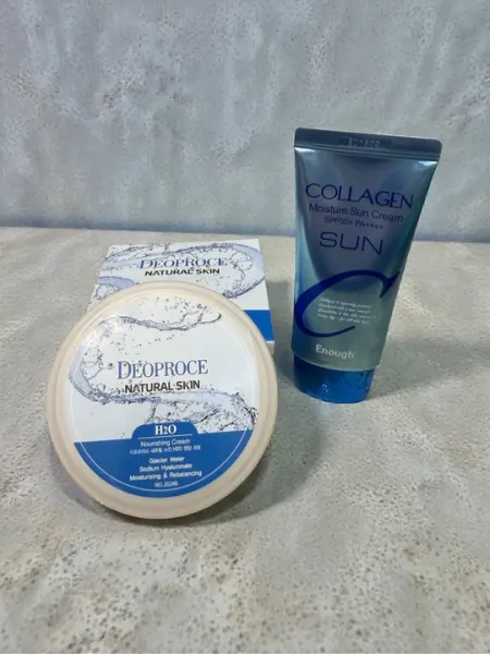 Deoproce SPF крем и коллаген коллаген для лица SPF SPF крем + коллаген набор