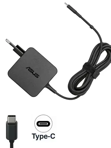 Зарядное устройство для ноутбука Asus, Zephyrus GX531GXR-AZ062T, 20V - 3.25A, (Штекер: Type-C) 65 Вт Квадратный