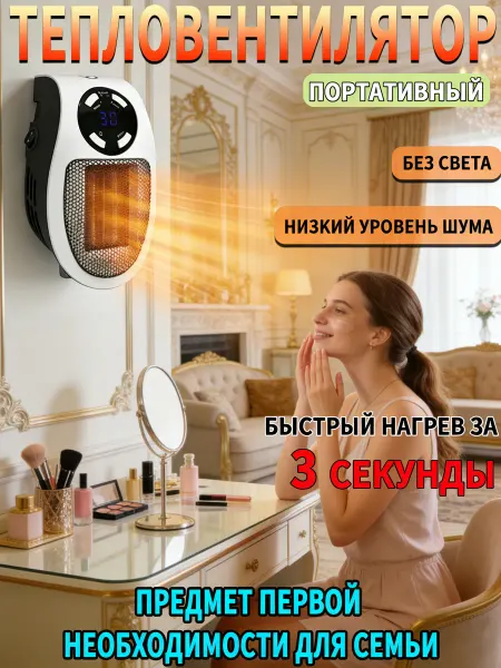 Обогреватель для дома настенный портативный тепловентилятор