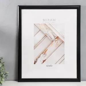 Фоторамка пластик "МИРАМ" 40х50 см, 277 чёрный (пластиковый экран)