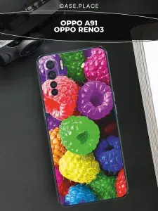 Силиконовый чехол на Oppo A91 / Reno 3 / Оппо A91 яркий