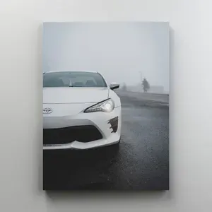Интерьерная картина на холсте "Белый Toyota 86 - Спортивные японские автомобили" размер 30x40 см