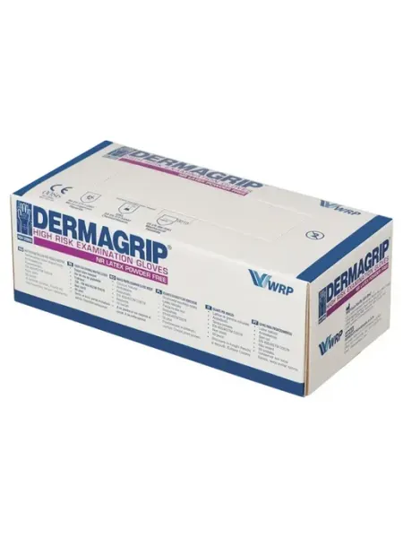 DERMAGRIP High Risk Перчатки латексные смотровые, сверхпрочные, размер L, 50 шт